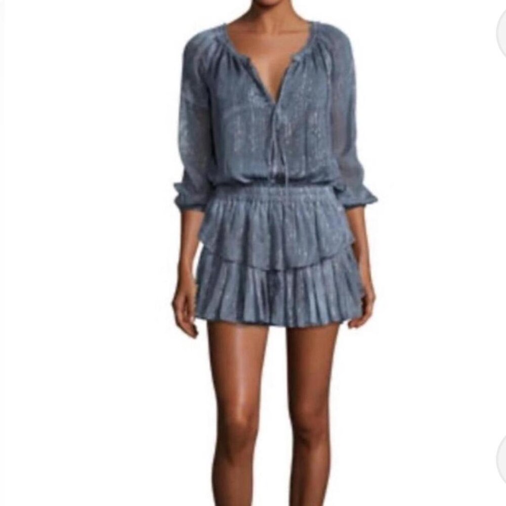 LoveShackFancy Women's Blue and Grey Dress